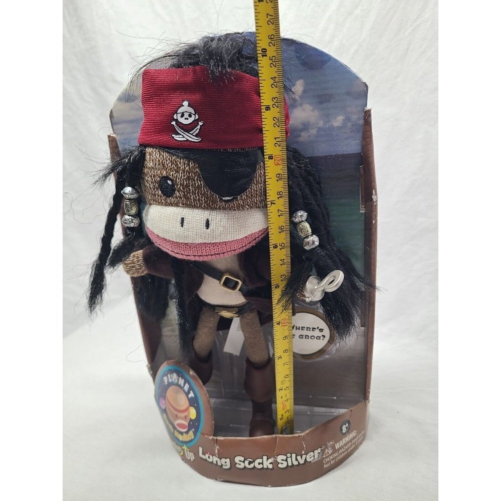Planet Sock Monkey Long Sock Silver- NEW In Box- RARE - Picture 8 of 8